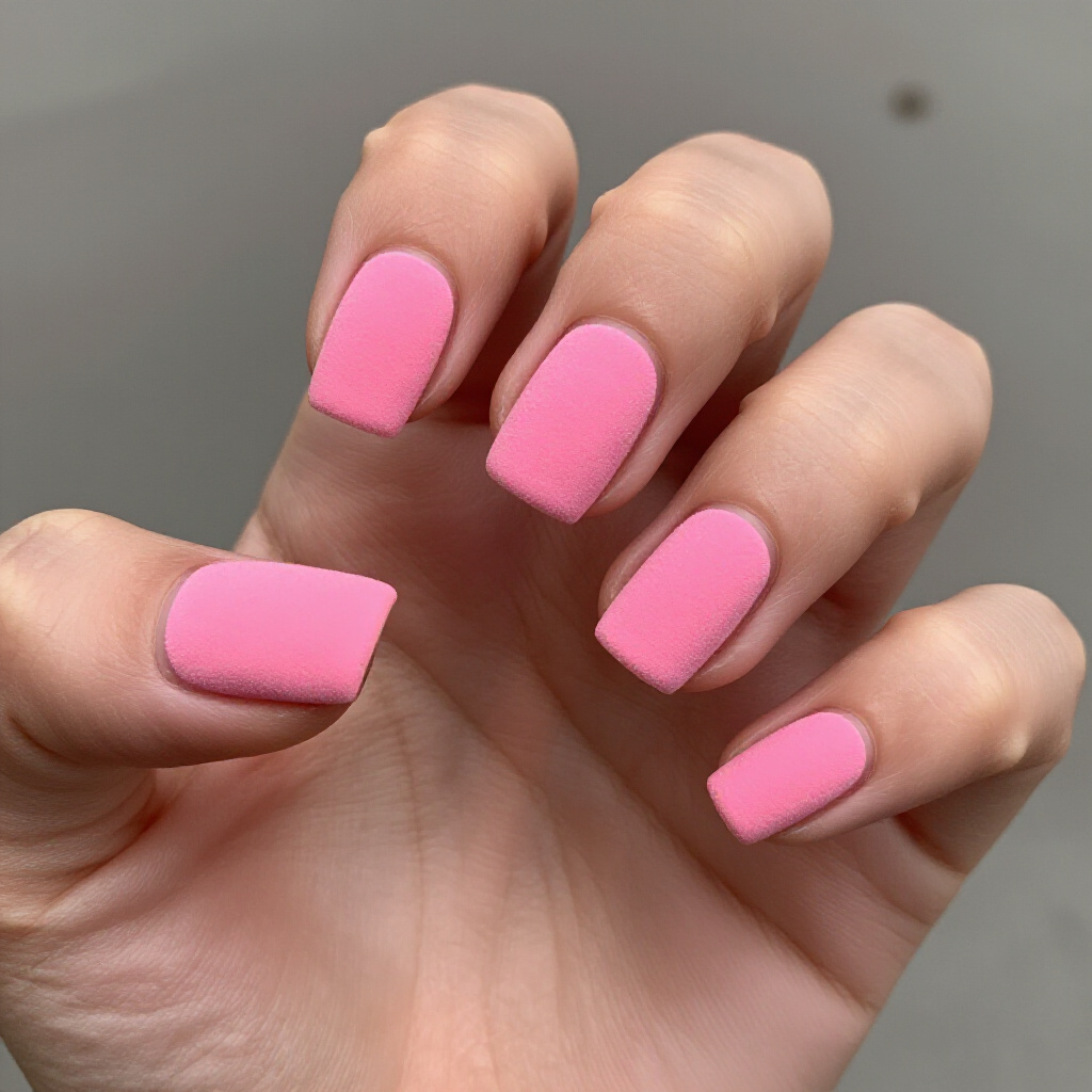 Glittering Pink Short Cute Chrome Nails: Sparkle and Shine All Day Long - pink short cute chrome nails