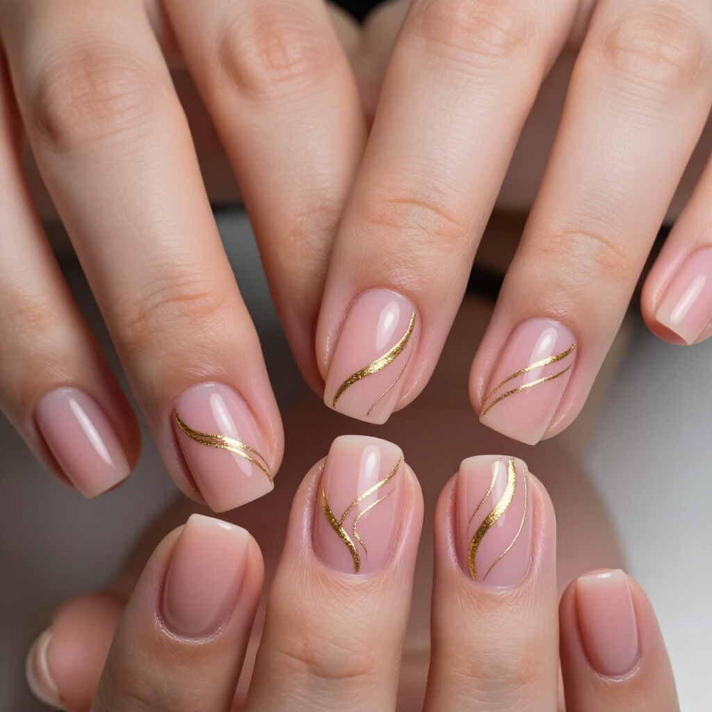 Ombre Pink Short Cute Chrome Nails: Seamlessly Blended Beauty - pink short cute chrome nails