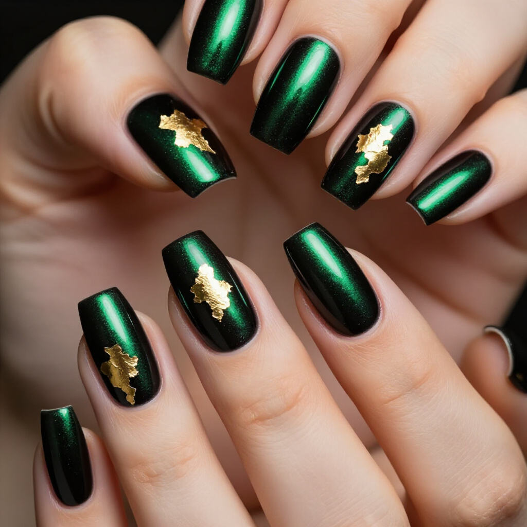 Shiny Black Almond Chrome Nails: The Ultimate Trendsetter in 2026 - black almond chrome nails
