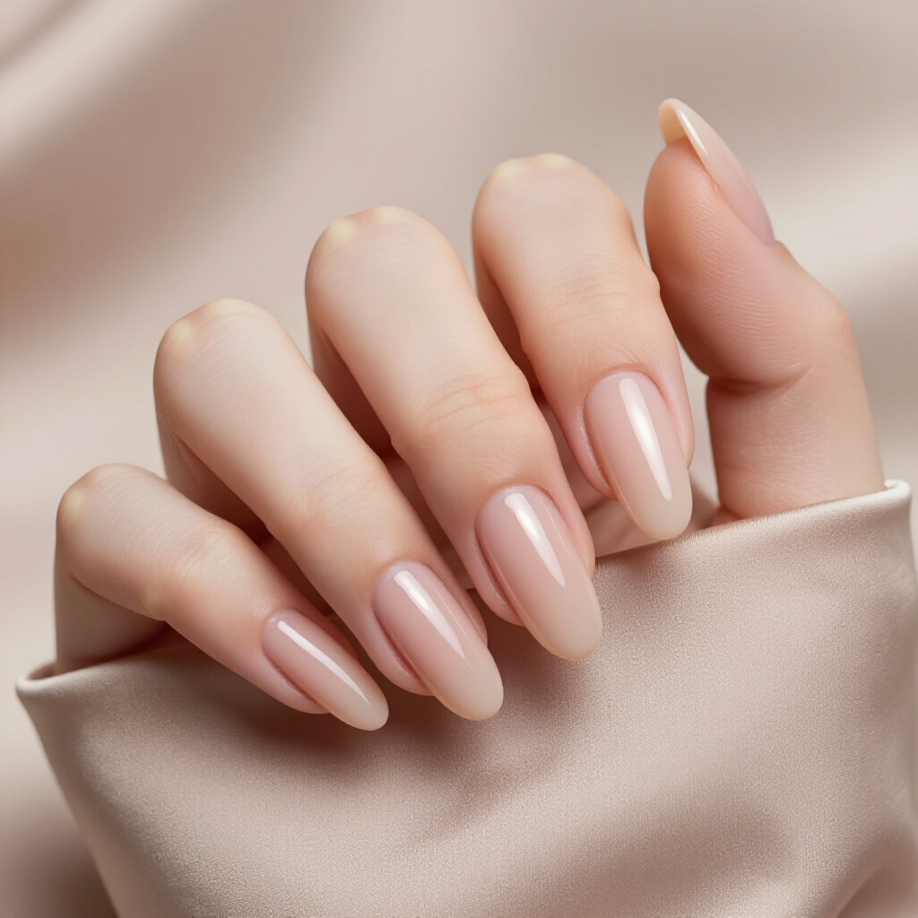Warm Beige Nude Almond Chrome Nails for a Sun-Kissed Glow - nude almond chrome nails Warm Beige Nude Almond Chrome Nails for a Sun-Kissed Glow - nude almond chrome nails