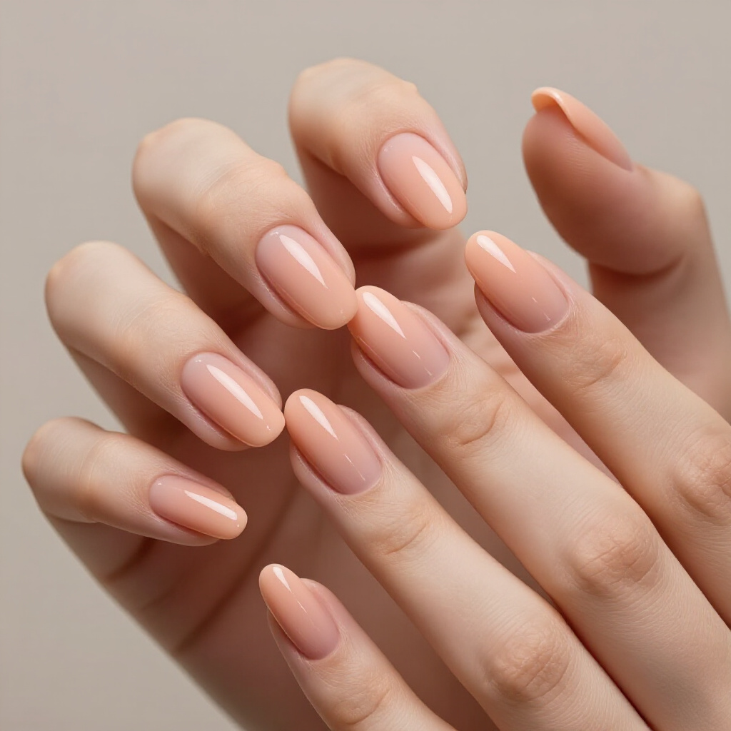 Light Taupe Nude Almond Chrome Nails with a Subtle Sheen - nude almond chrome nails Light Taupe Nude Almond Chrome Nails with a Subtle Sheen - nude almond chrome nails