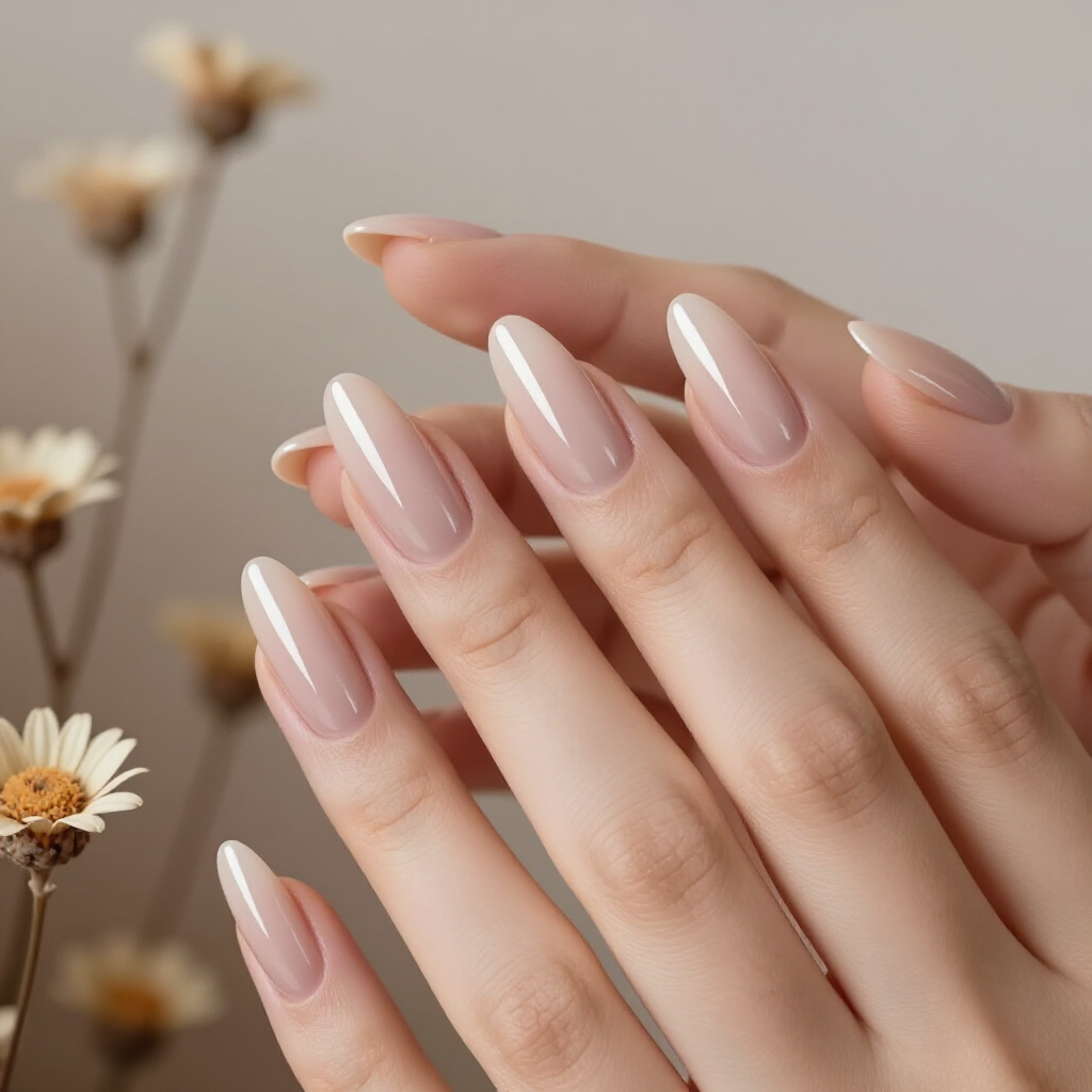 Smoky Lilac Nude Almond Chrome Nails for an Edgy, Modern Appeal - nude almond chrome nails Smoky Lilac Nude Almond Chrome Nails for an Edgy, Modern Appeal - nude almond chrome nails