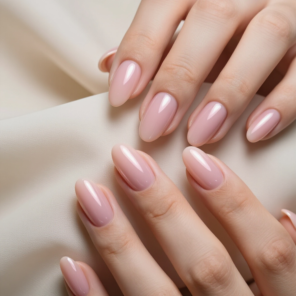 Peachy Pink Almond Classy Chrome Nails for a Sun-Kissed Glow - pink almond classy chrome nails