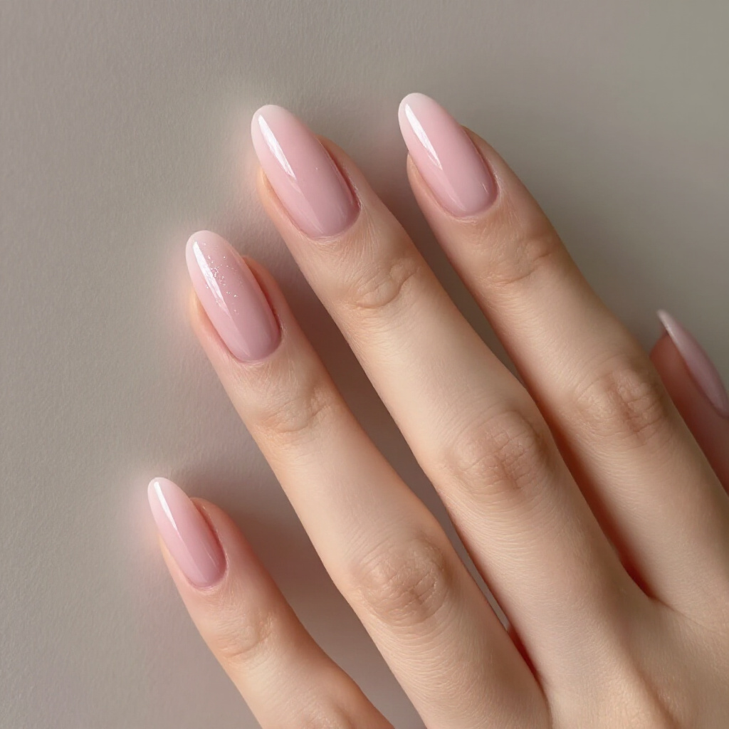 Metallic Pink Almond Chrome Nails with Geometric Designs - pink almond classy chrome nails