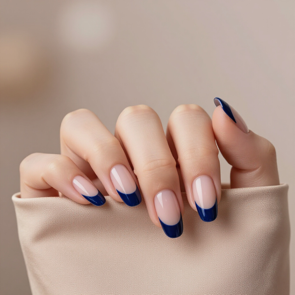 Pale Nude Velvet with Subtle Ombre Fading - velvet nails