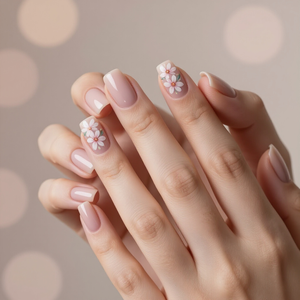 Emerald Green Short Velvet Nails with a Delicate Gold Line Detail - short velvet nails