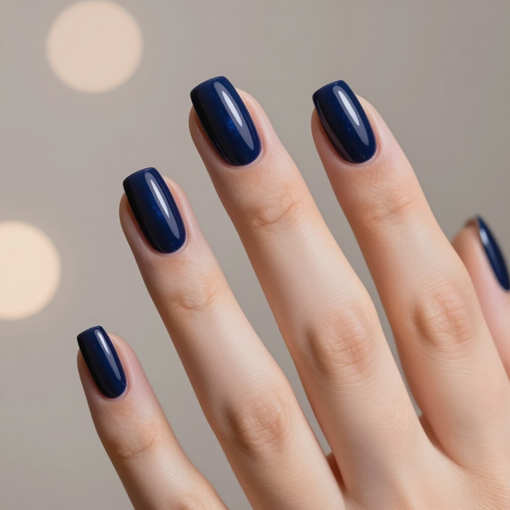 Grey Slate Short Velvet Nails with a Subtle Speckled Effect - short velvet nails