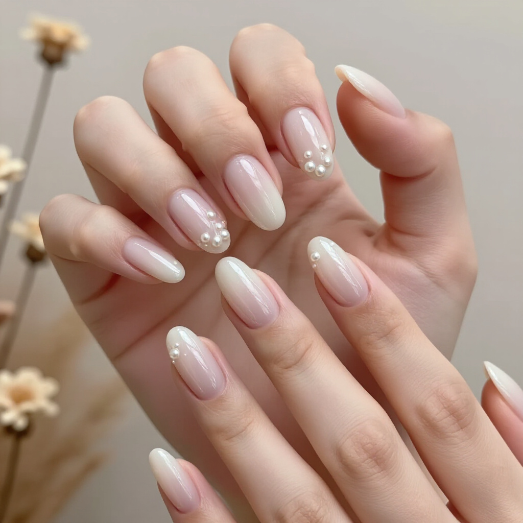 Deep Emerald Green Velvet Almond Nails with Subtle Gold Flakes - almond velvet nails Deep Emerald Green Velvet Almond Nails with Subtle Gold Flakes - almond velvet nails