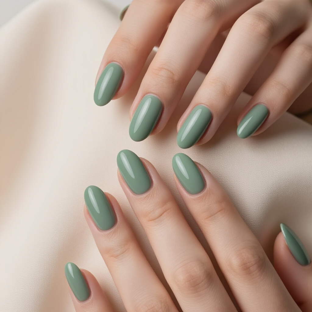 Charcoal Grey Velvet Almond Nails with Matte Black Accents - almond velvet nails Charcoal Grey Velvet Almond Nails with Matte Black Accents - almond velvet nails