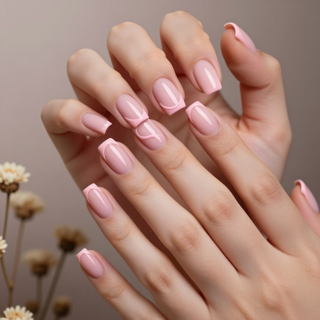 Dusty Rose Pink Short Velvet Nails: Understated Chic - pink short velvet nails Dusty Rose Pink Short Velvet Nails: Understated Chic - pink short velvet nails