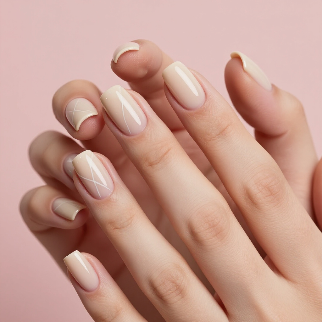 Single Accent Nail with Rhinestone Cluster on White Short Velvet Nails - white short velvet nails