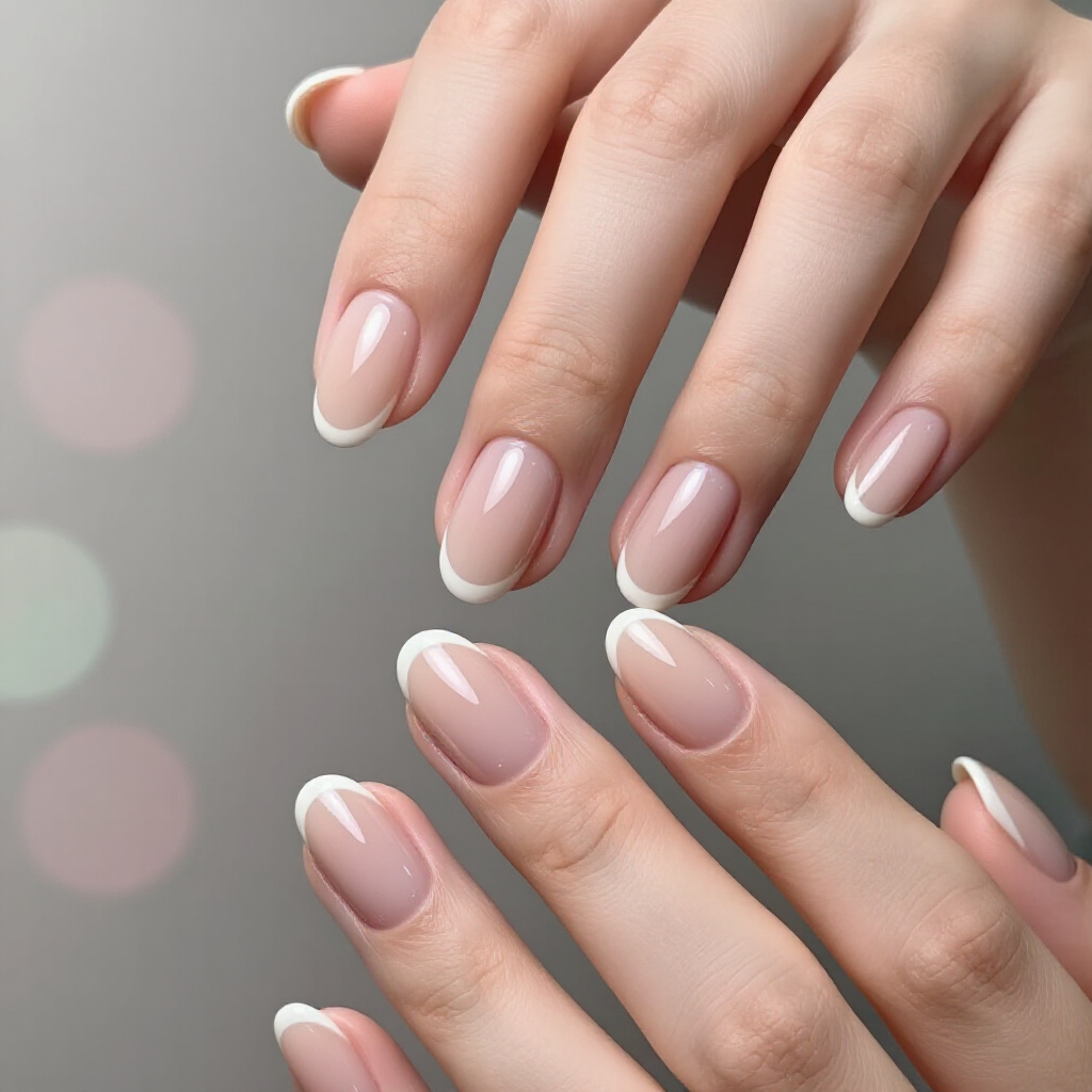 Pale Peach Nude Short Velvet Nails for a Warm, Gentle Glow - nude short velvet nails