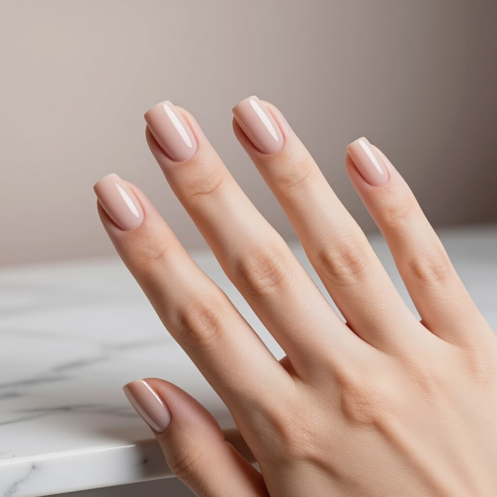 Soft Beige Nude Short Velvet Nails: Effortlessly Chic Everyday Glam - nude short velvet nails