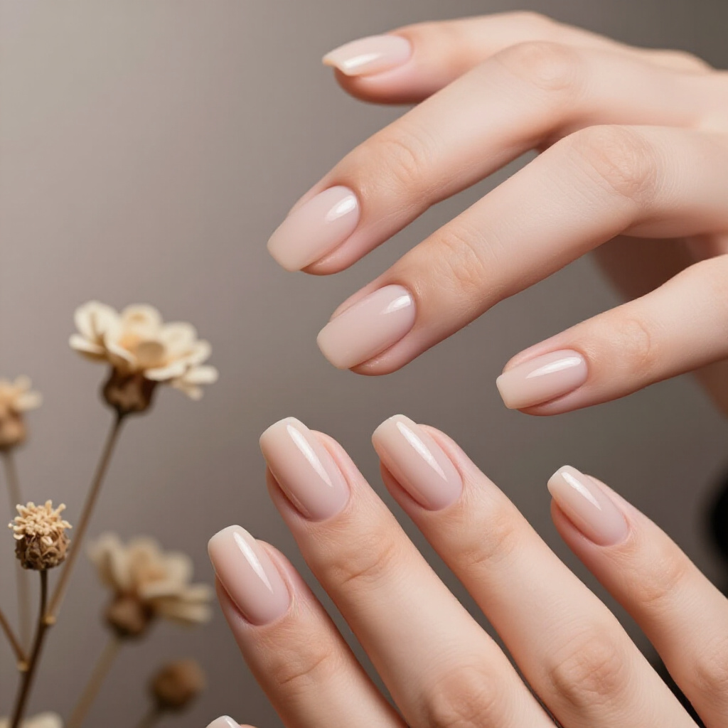 Light Pink Nude Short Velvet Nails: Sweet, Subtle, and Polished - nude short velvet nails