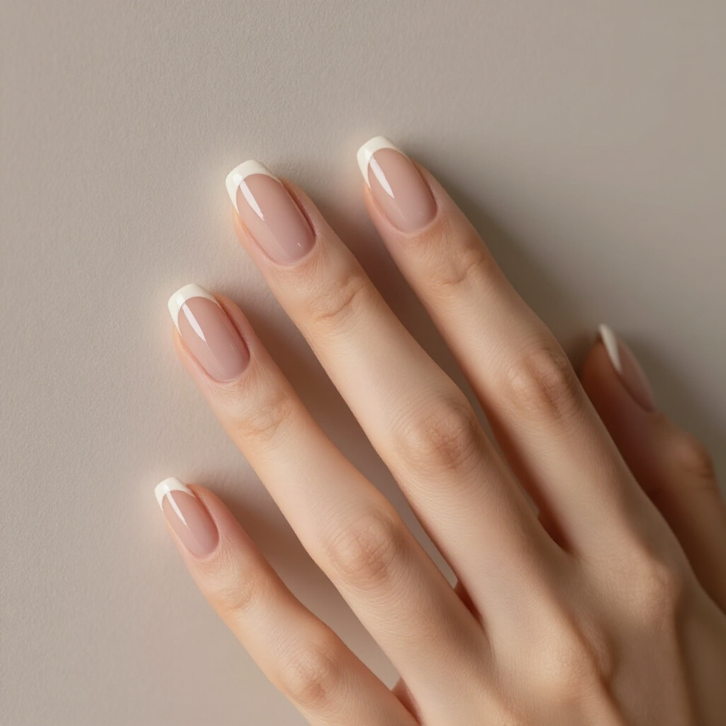 Soft Greige Nude Short Velvet Nails: Modern and Understated - nude short velvet nails