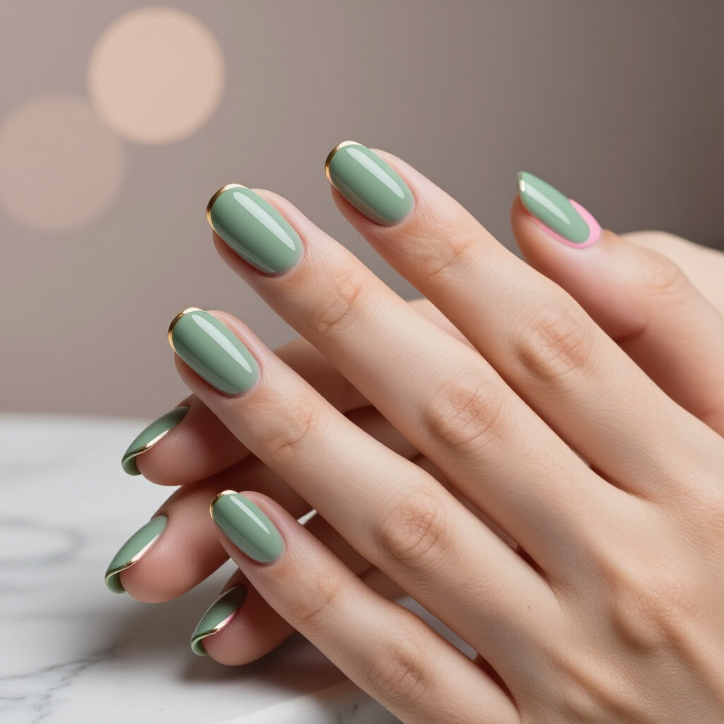 Creamy Pink Velvet with a subtle Textured Glitter Accent - pink short classy velvet nails