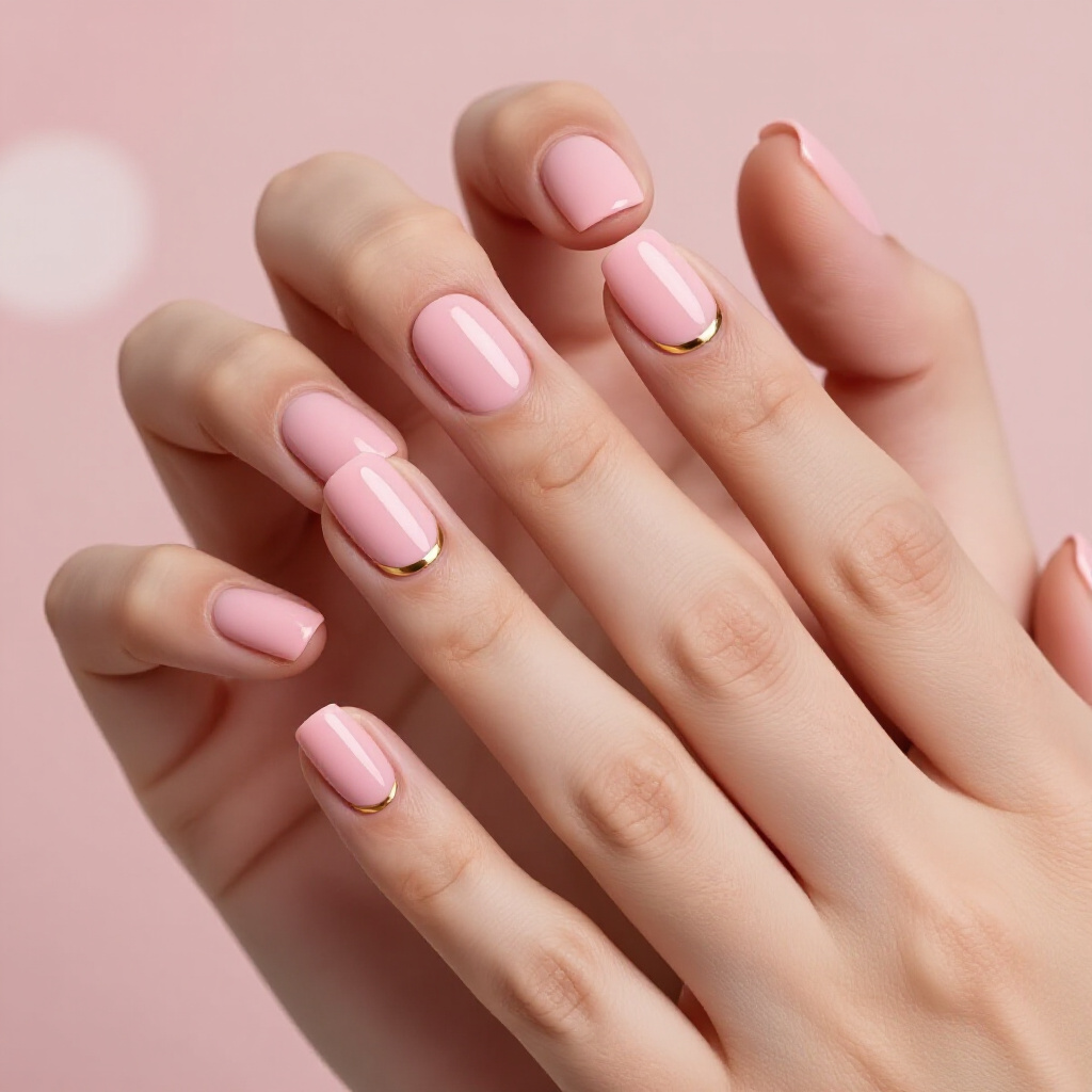 Rose Gold Pink Velvet Nails for a Touch of Glamour - pink short simple velvet nails