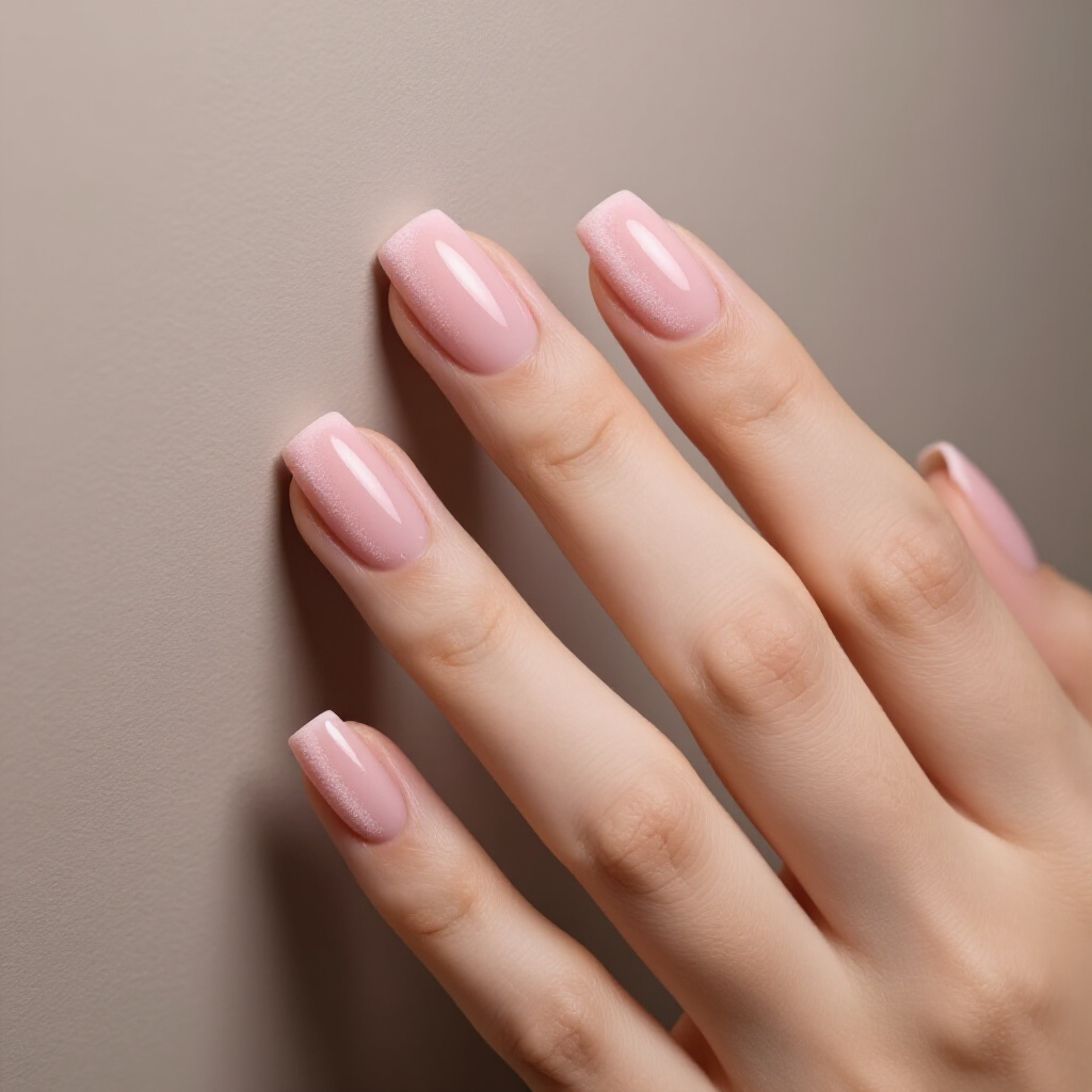 Dusty Rose Velvet Nails: Effortlessly Chic and Sophisticated - pink short simple velvet nails