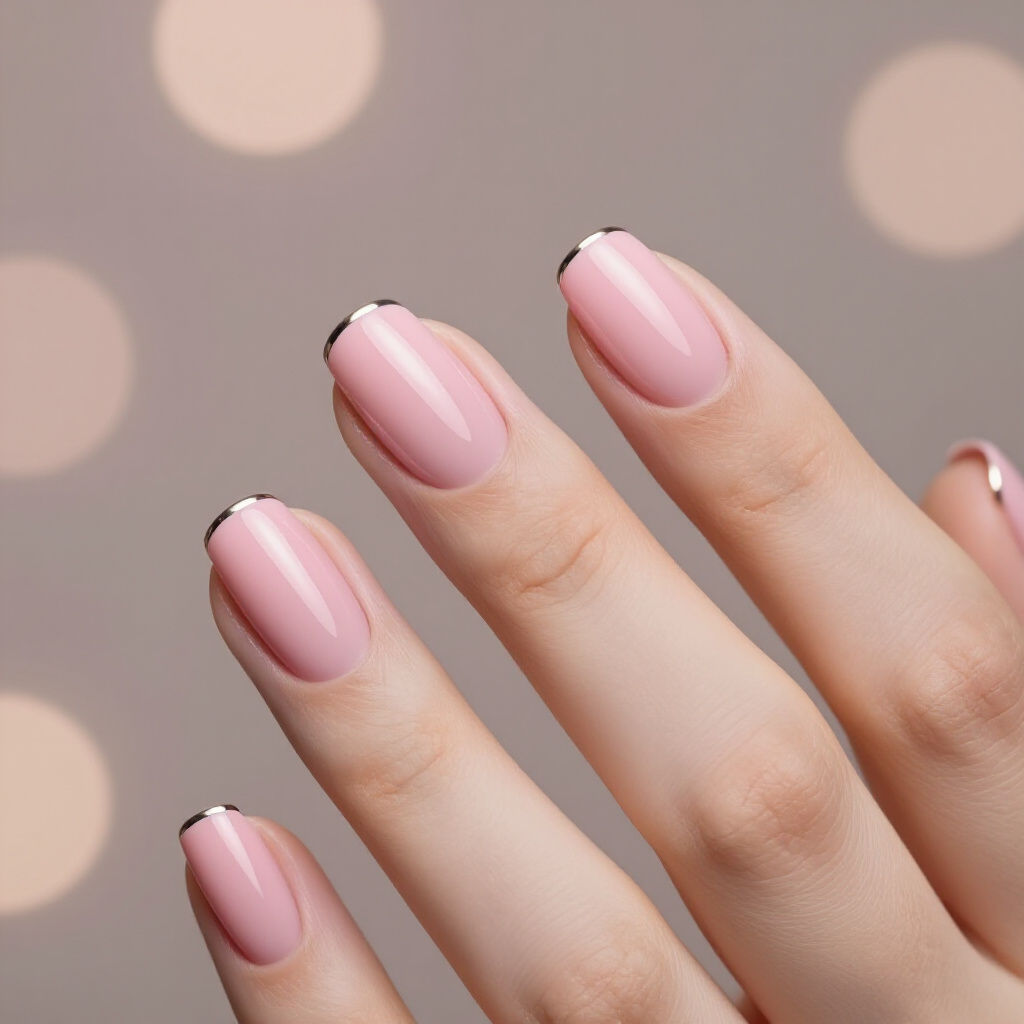 Light Bubblegum Pink Short Cute Velvet Nails with Tiny Heart Charms - pink short cute velvet nails