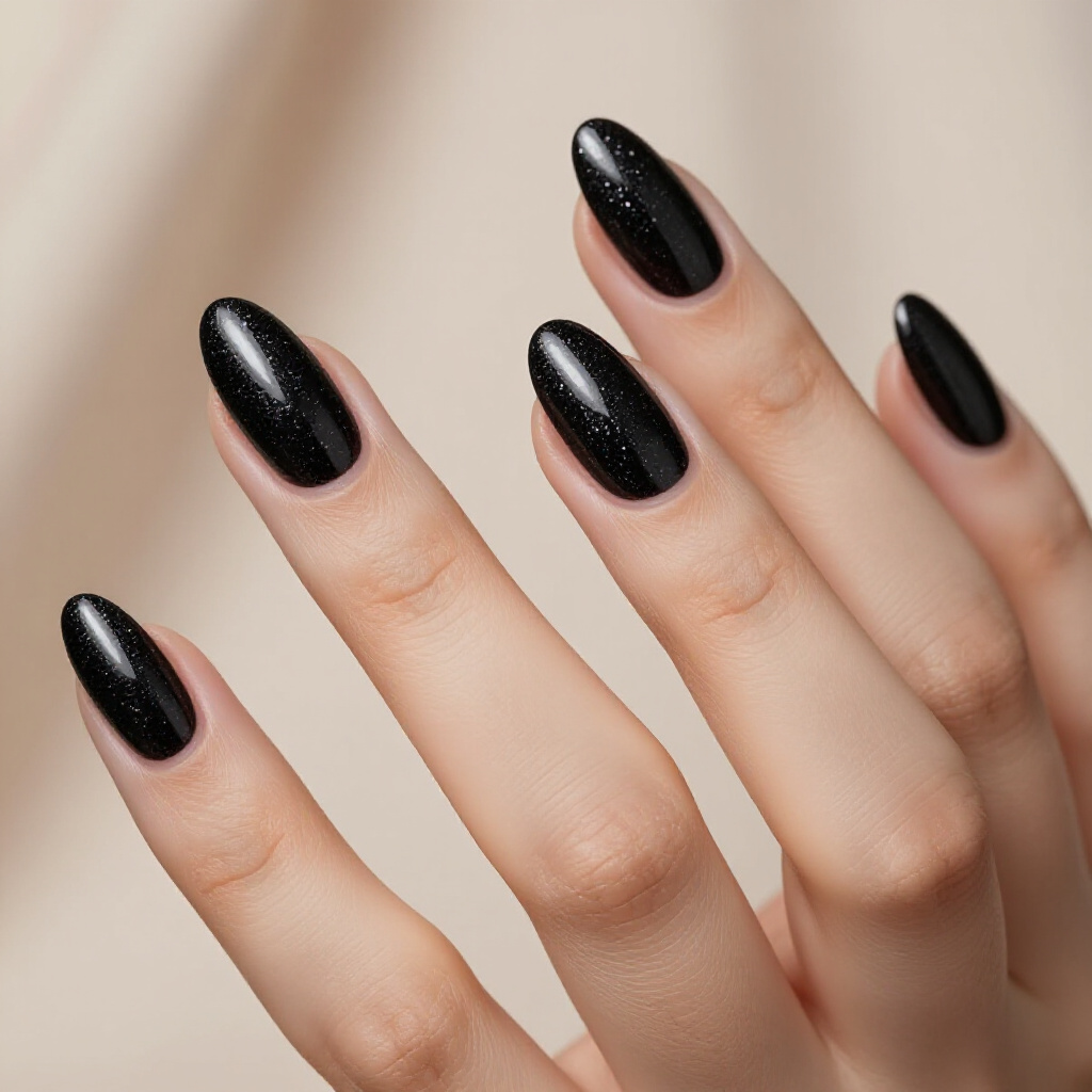 Matte Marvel: All-Over Deep Burgundy Velvet Almond Nails - black almond velvet nails
