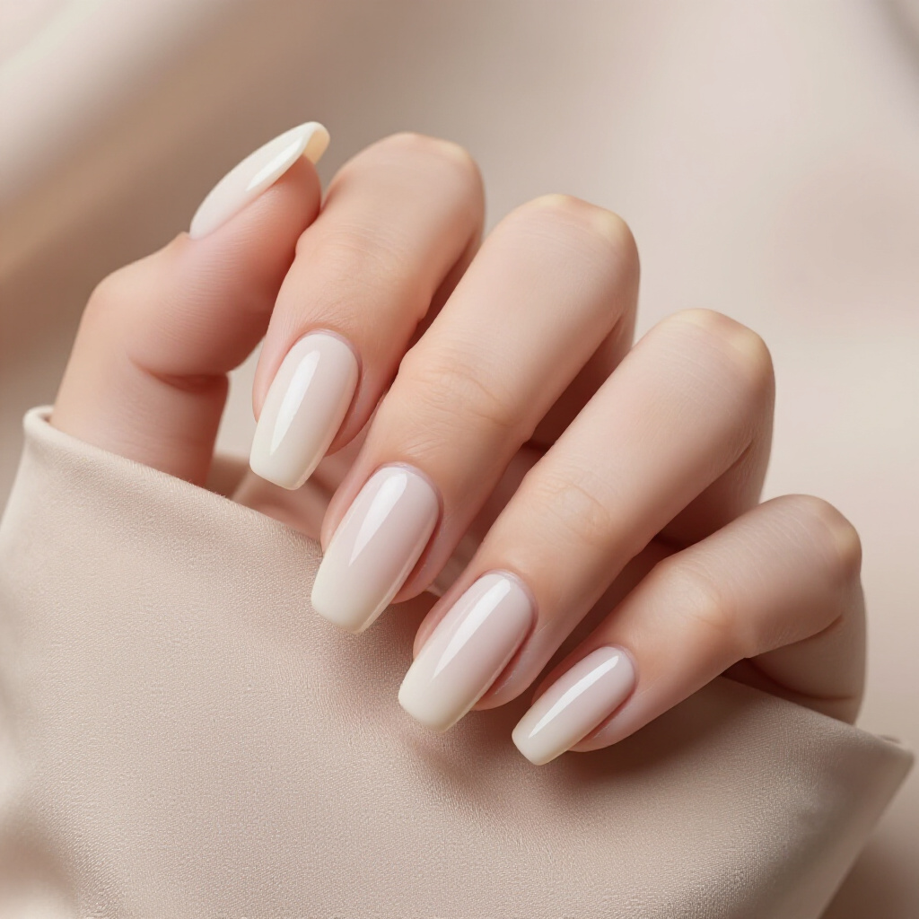 Pure White Almond Velvet: The Epitome of Minimalist Chic - white almond velvet nails