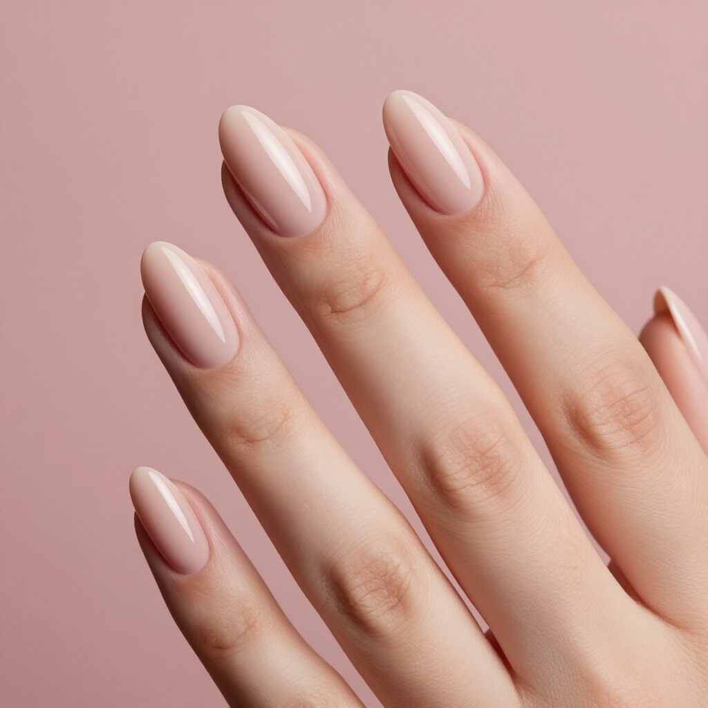 Taupe Almond Velvet Nails with a Modern, Chic Appeal - nude almond velvet nails