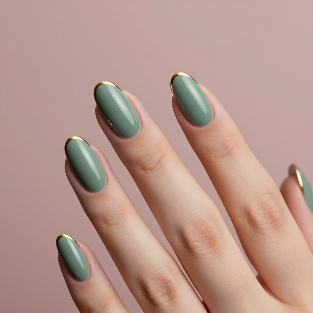 Minimalist Geometric Accent Nude Almond Velvet Nails - nude almond velvet nails