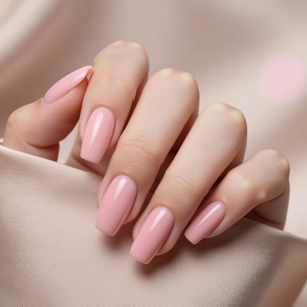 Rose Gold Velvet Almond Nails with Delicate Leaf Charms - pink almond classy velvet nails