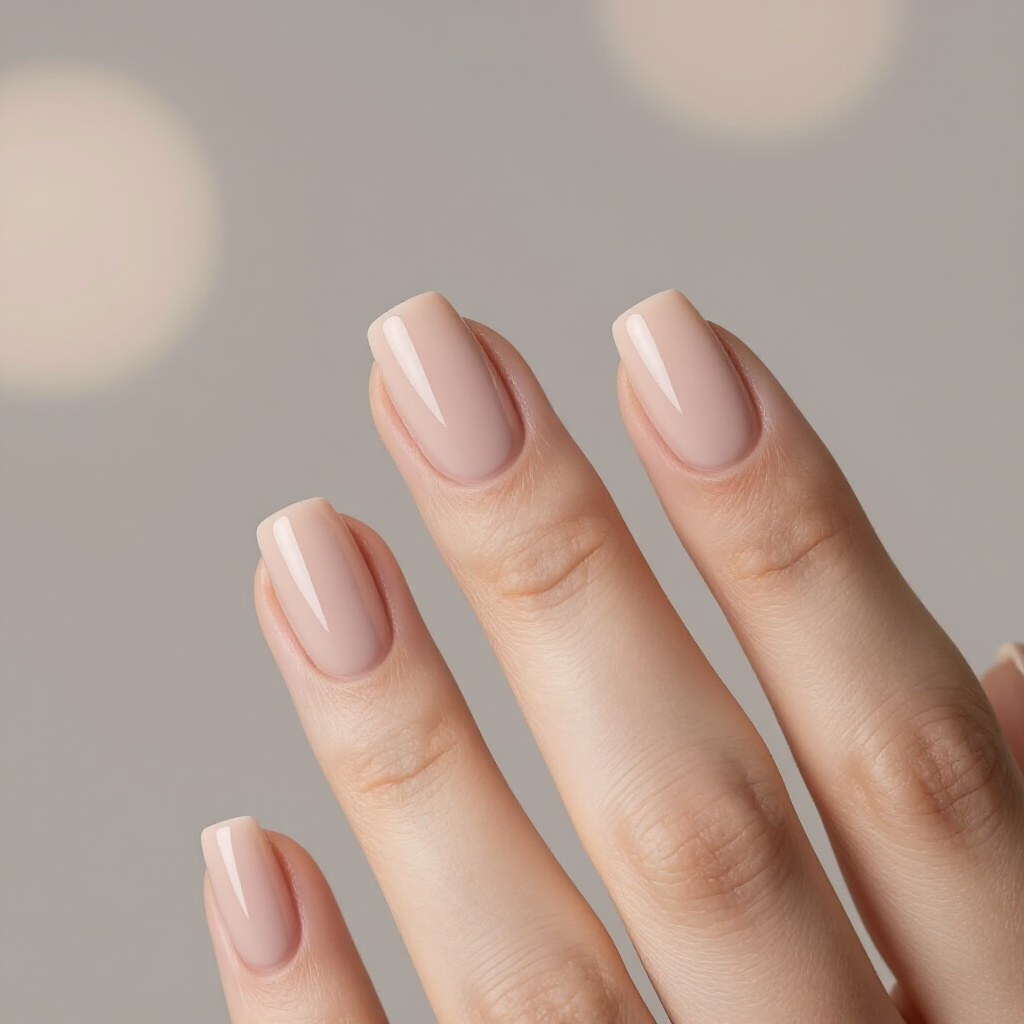 Classic Milky Nude Velvet with Almond Shape - nude short simple velvet nails Classic Milky Nude Velvet with Almond Shape - nude short simple velvet nails
