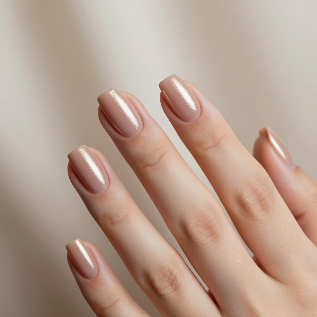 Sheer Nude Velvet with a Natural Glazed Donut Effect - nude short simple velvet nails Sheer Nude Velvet with a Natural Glazed Donut Effect - nude short simple velvet nails