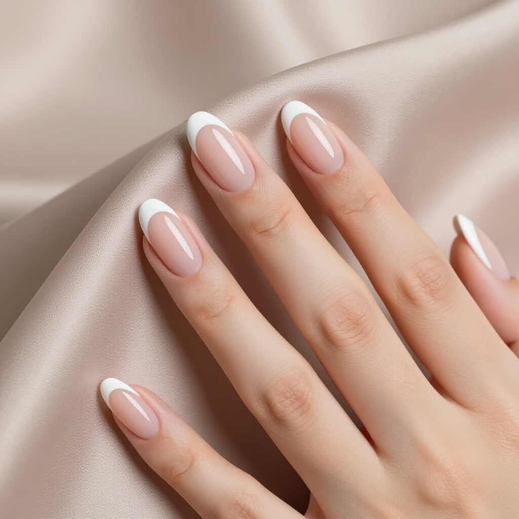 Classic White French Tip Nails with a Modern Square Shape - french tip nails Classic White French Tip Nails with a Modern Square Shape - french tip nails