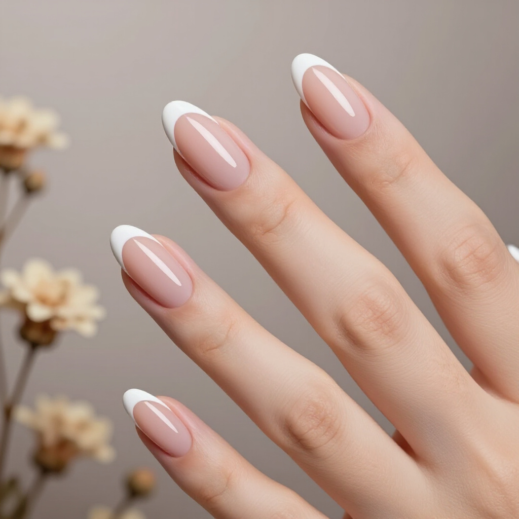 Micro French Tip Nails with Ultra-Thin White Lines for Subtle Chic - french tip nails Micro French Tip Nails with Ultra-Thin White Lines for Subtle Chic - french tip nails
