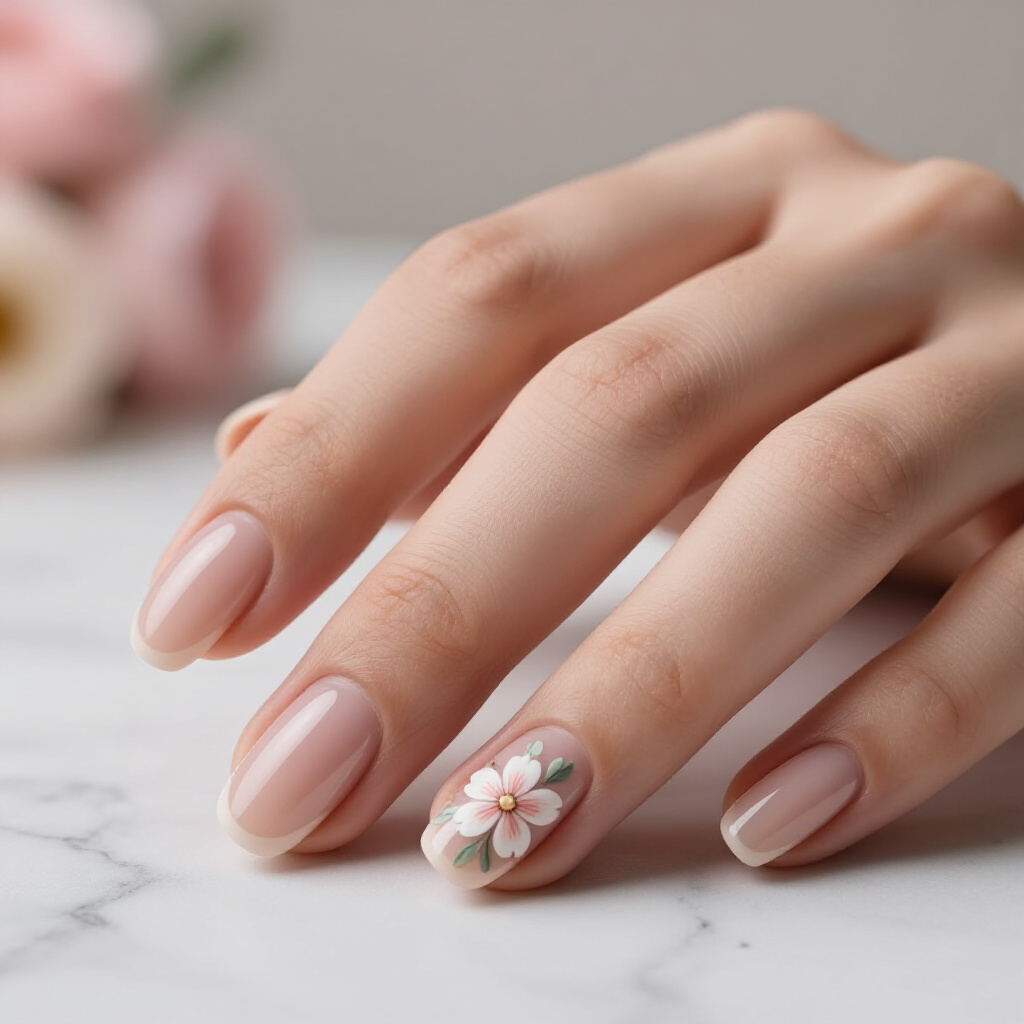 Pearlescent Tips on Short Oval Nails: Ethereal & Sophisticated - short french tip nails Pearlescent Tips on Short Oval Nails: Ethereal & Sophisticated - short french tip nails