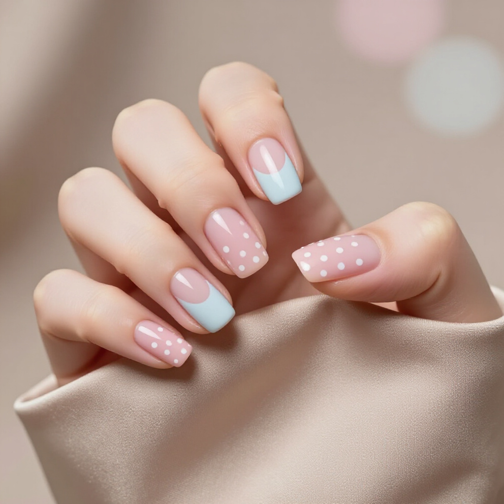 Chocolate Brown Tips on a Tan Base: Warm and Earthy Short French - short french tip nails Chocolate Brown Tips on a Tan Base: Warm and Earthy Short French - short french tip nails