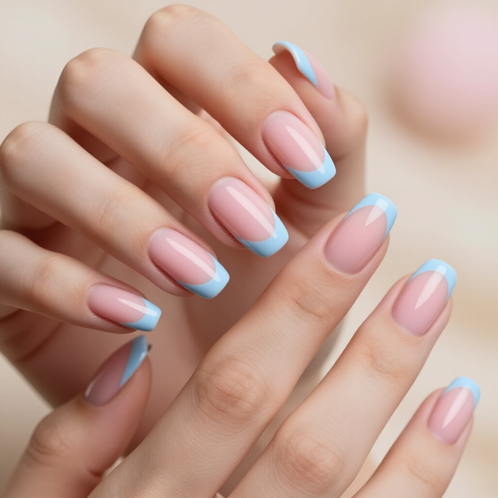 Soft Pink and White Ombre Short French Tip Nails for a Subtle Glow - short french tip nails Soft Pink and White Ombre Short French Tip Nails for a Subtle Glow - short french tip nails