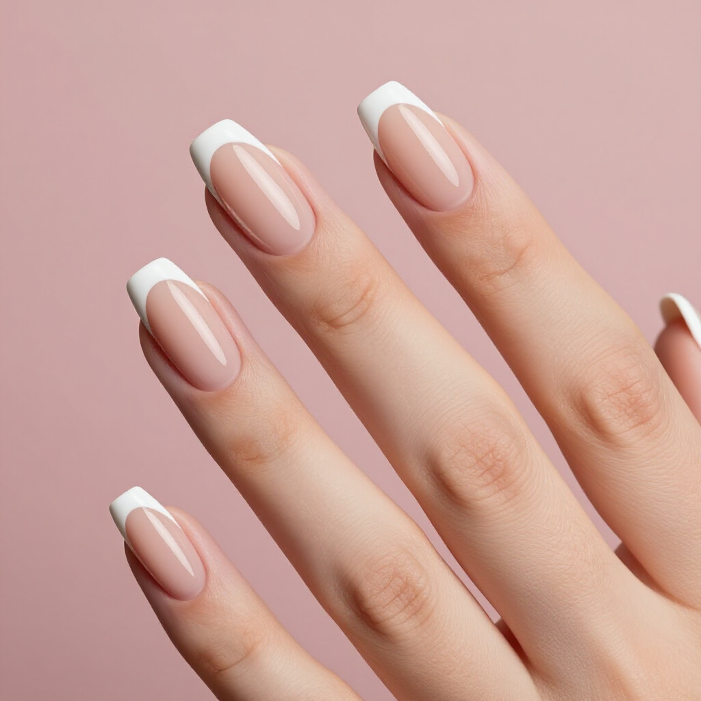 Bold Black Tips on Short Coffin Nails for Edgy Elegance - short french tip nails Bold Black Tips on Short Coffin Nails for Edgy Elegance - short french tip nails
