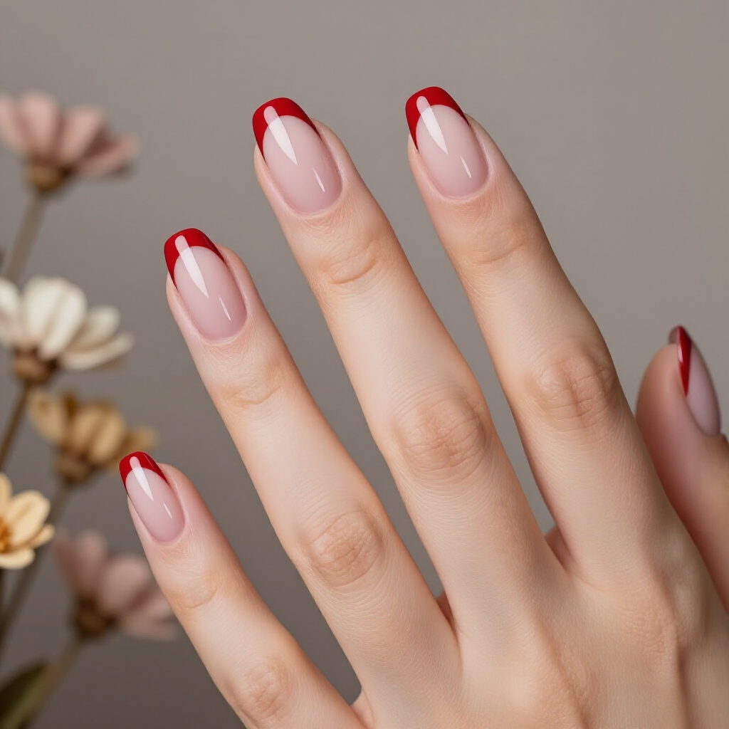 Pearlescent White French Tips on Short Squoval Nails for Luminous Glow - short french tip nails Pearlescent White French Tips on Short Squoval Nails for Luminous Glow - short french tip nails