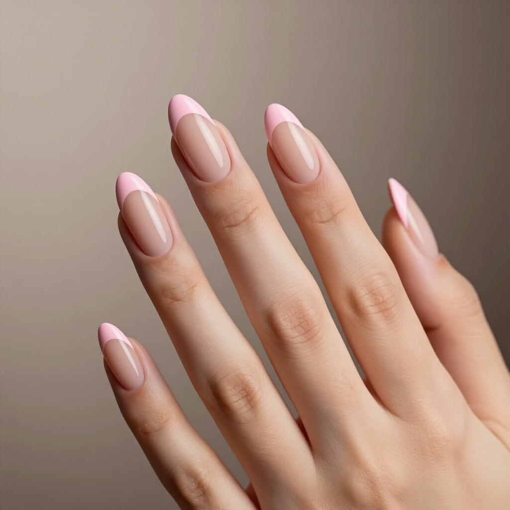 Pearl Accents on Almond French Tip Nails - almond french tip nails Pearl Accents on Almond French Tip Nails - almond french tip nails
