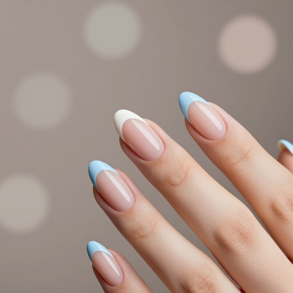 French Tip Almond Nails with a Tiny Heart Embellishment - almond french tip nails French Tip Almond Nails with a Tiny Heart Embellishment - almond french tip nails