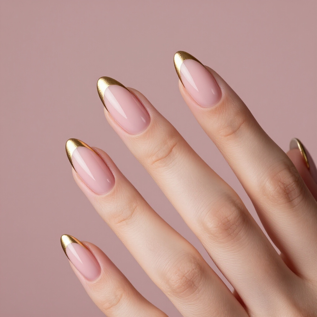 Nail Art Accents on Almond French Tip Nails - almond french tip nails Nail Art Accents on Almond French Tip Nails - almond french tip nails