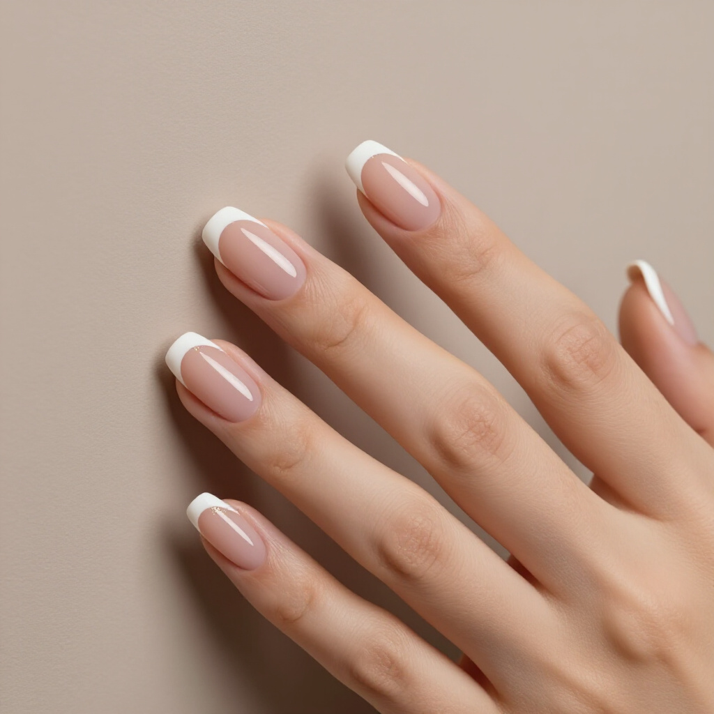 Subtle Pastel French Tip Nails with White Accents - white short french tip nails Subtle Pastel French Tip Nails with White Accents - white short french tip nails