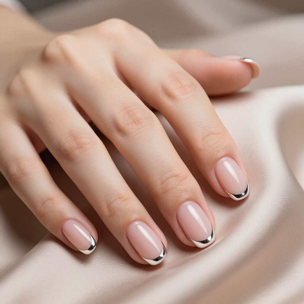 Matte White Short French Tip Nails With Subtle Sheen - white short french tip nails