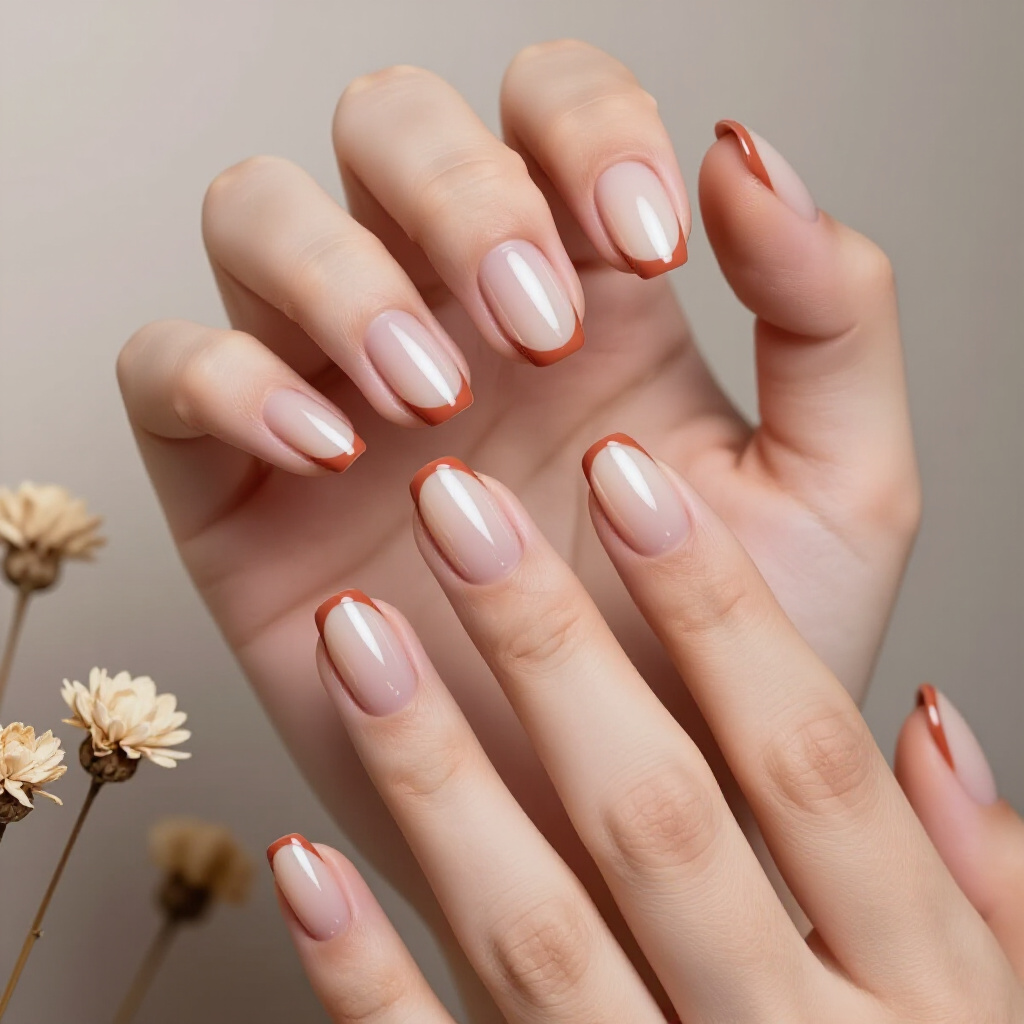 Milky Nude with a Barely-There White Tip - nude short french tip nails Milky Nude with a Barely-There White Tip - nude short french tip nails