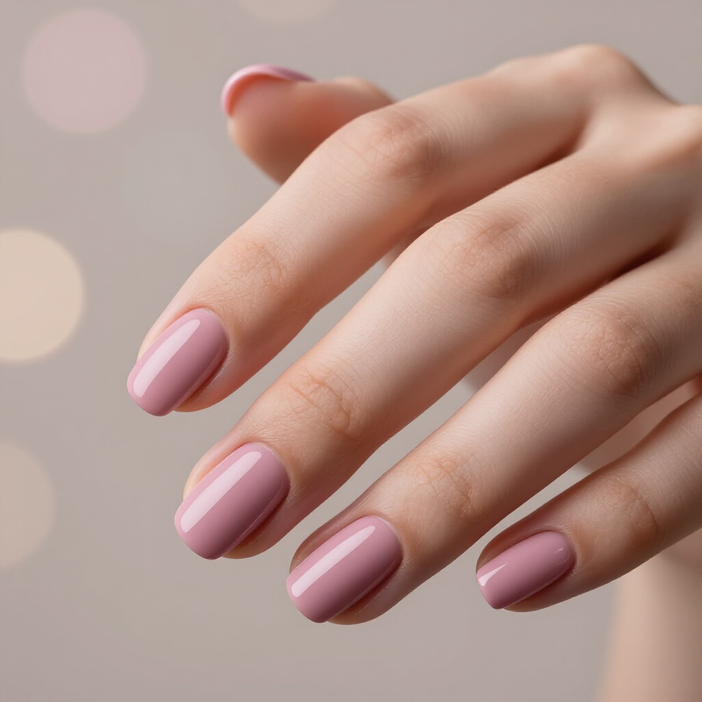 Magenta Pink Short Simple French Tip Nails with a Glossy Finish and Sharp Line - pink short simple french tip nails