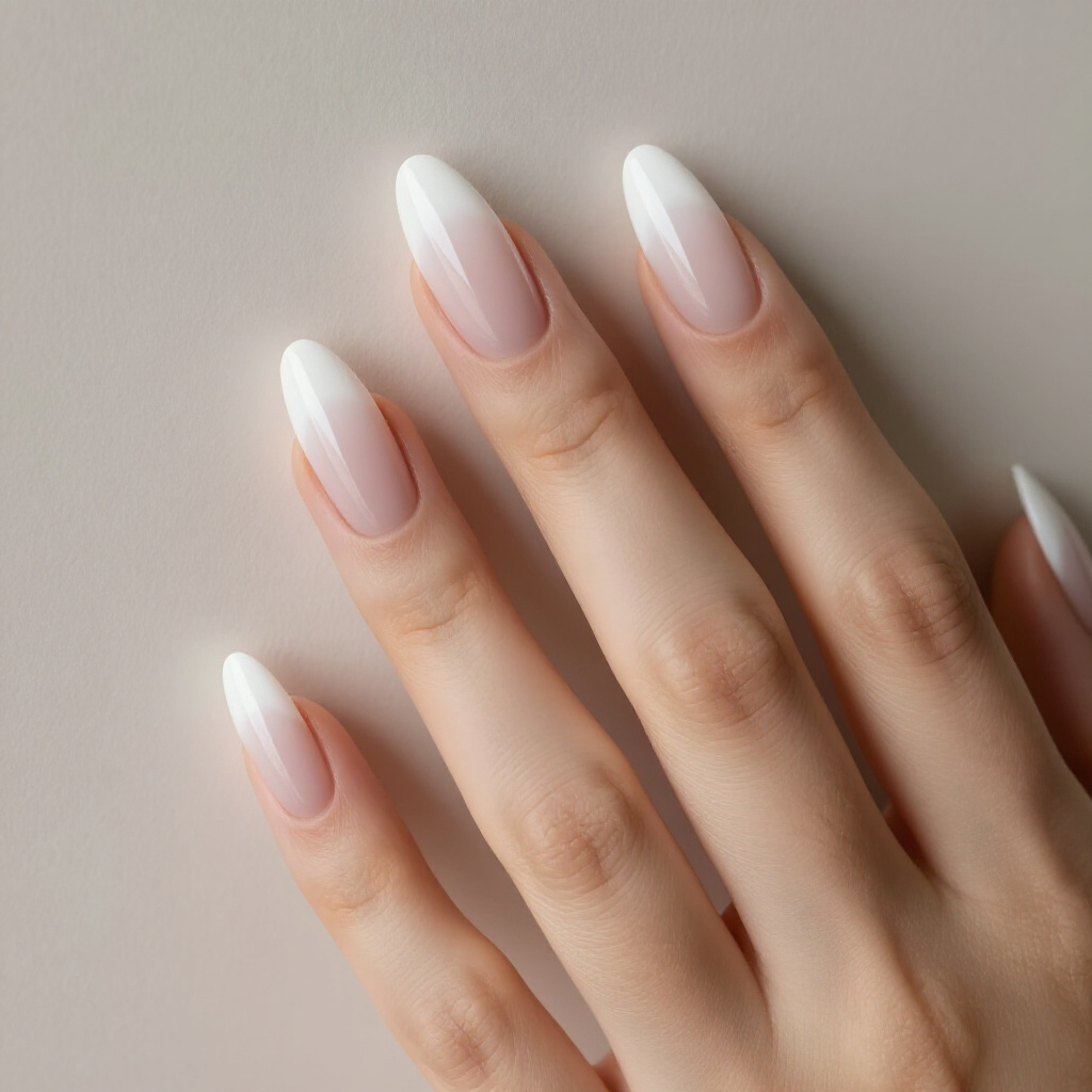Edgy Black French Tip White Almond Nails for Bold Contrast - white almond french tip nails