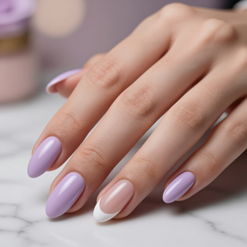 Crystal Embellishments on White Almond French Tip Nails for Ultimate Sparkle - white almond french tip nails