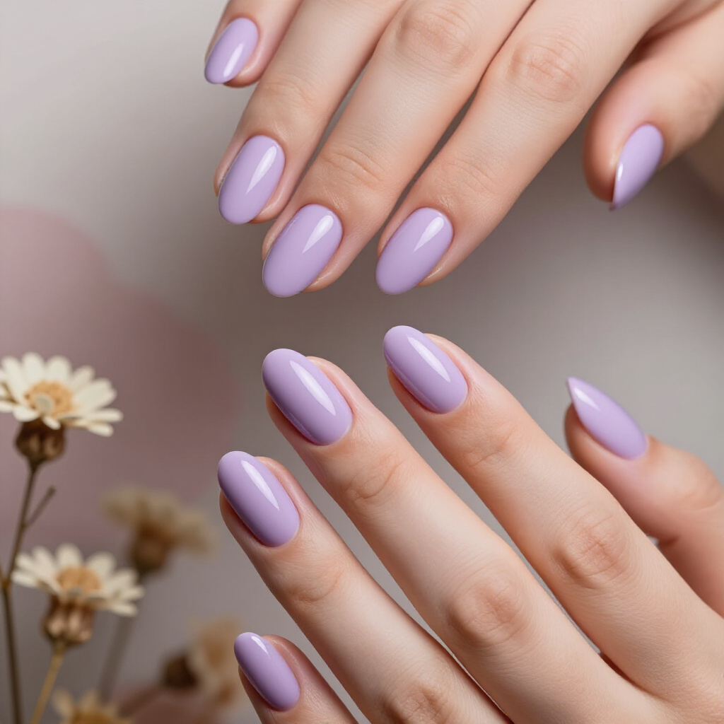 Soft Peach Nude with White Almond French Tips - nude almond french tip nails