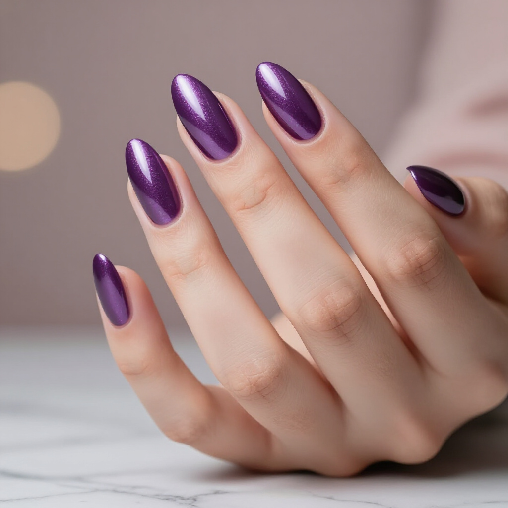 Milky Pink Almond Cat Eye Nails with a Soft Rose Magnetic Line - cat eye nails Milky Pink Almond Cat Eye Nails with a Soft Rose Magnetic Line - cat eye nails