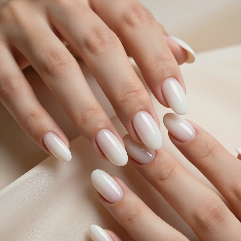 Classic Deep Blue Almond Cat Eye Nails with a Subtle Shimmer - almond cat eye nails
