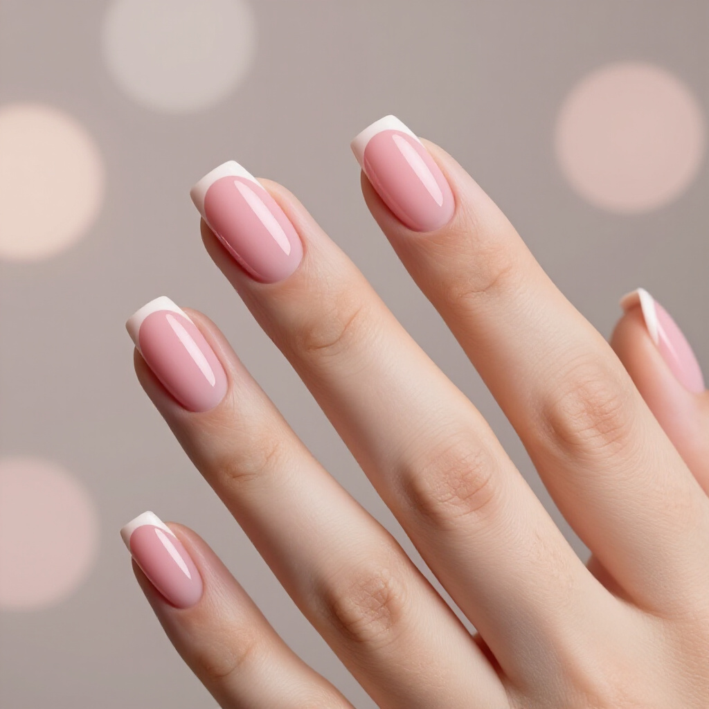 Delicate Rose Gold Pink Short Cat Eye with Subtle Sparkle - pink short cat eye nails